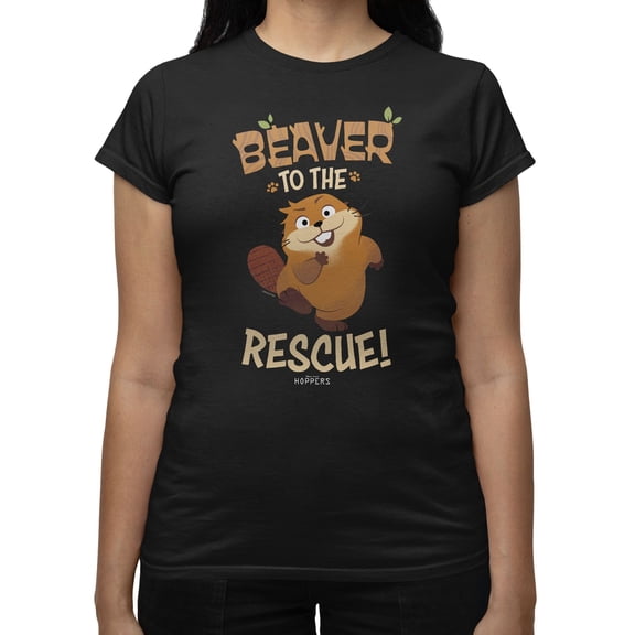 Disney Pixar Hoppers Beaver To The Rescue Women's T-Shirt (Black, S-2XL)