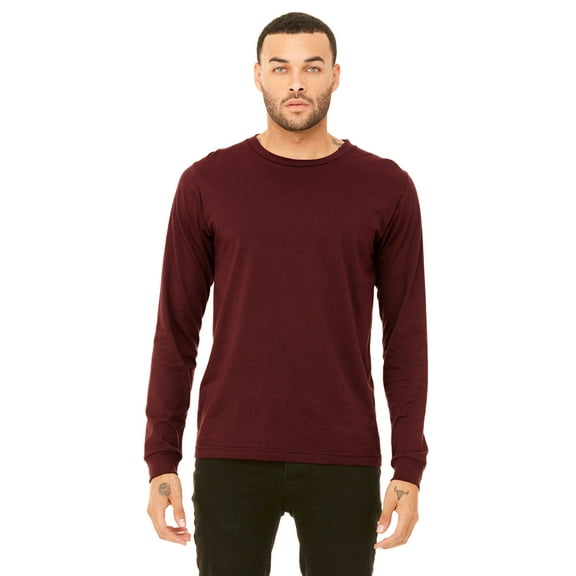 Unisex Jersey Long-Sleeve T-Shirt HEATHER CARDINAL XS
