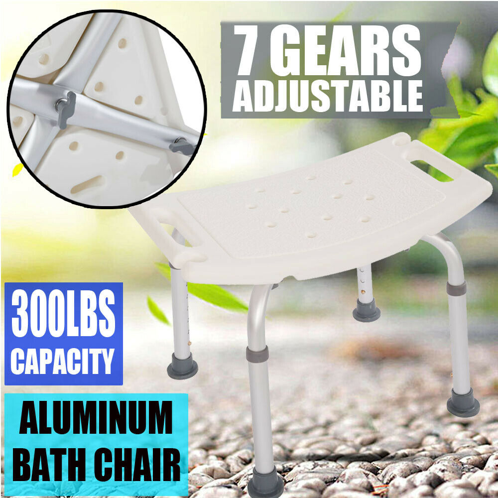 Shower Stool Adjustable Aluminum Alloy Shower Seat for ...