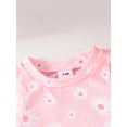 thumbnail image 5 of Bagilaanoe 2pcs Newborn Baby Girl Shorts Set Sleeveless Daisy Print Tank Tops + Shorts 3M 6M 9M 12M 18M 24M Infant Casual Summer Clothes, 5 of 7
