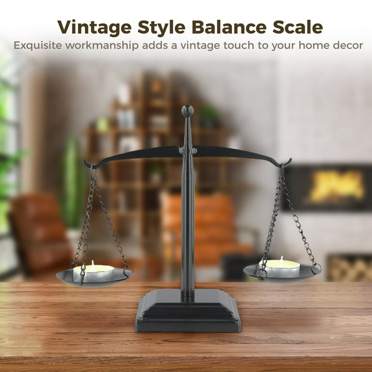 Vintage Style Metal Balance Scale, Decorative Antique Weight Balancing  Scale, Lawyer Scale of Justice, Jewelry Tower Tray, Farmhouse Candleholder
