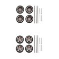 thumbnail image 1 of Ruedas de vehículos a 1/64 para modelos de automóviles, accesorios para automóviles, juguetes para adultos, paquete de 2 Baoblaze Ruedas de caucho modificadas para vehículos, 1 of 8