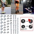 thumbnail image 3 of Vis d'Entretoise d'Axe de Patin en Ligne, Entretoise de Roulement de Roue de Patin, Pièces de Rechange pour Patin à Roulettes avec Vis d'Axe&Essieux&Clé,A, 3 of 7