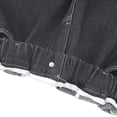 thumbnail image 5 of SGMVNU Girls' Casual Denim Pants Loose Fit Elastic Waist Fashion Wide Leg Jeans for Little and Girls Daily Wear, Size 9-10 Years, Black, 5 of 7