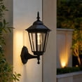 thumbnail image 5 of Outdoor Solar Wall Lamp with Clear Glass Panels and Motion, Black Vintage Wall Sconce for Front Porch Lighting, 5 of 5