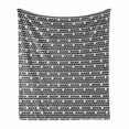 thumbnail image 1 of Bunny Soft Flannel Fleece Throw Blanket, Rabbits Pattern Standing out a Different Color in Greyscale Art, Cozy Plush for Indoor and Outdoor Use, 60" x 80", Pale Grey Charcoal Grey, by Ambesonne, 1 of 6