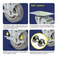 thumbnail image 3 of 3.5" Caster Wheels, Heavy Duty Swivel Casters with Brake - Load Capacity 1000lbs Total (2 Brake & 2 Swivel), 3 of 8