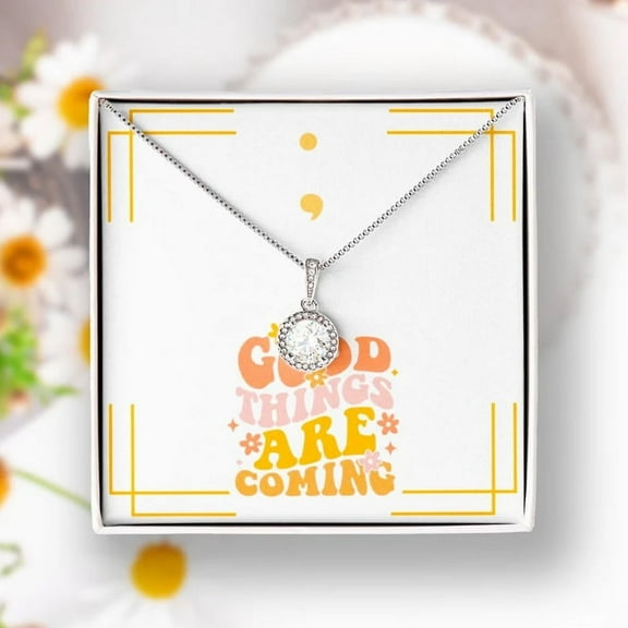 Mental Health Necklace Good Things Necklace Love Heart Necklace for Sister, Best Friend, Daughter, Mother