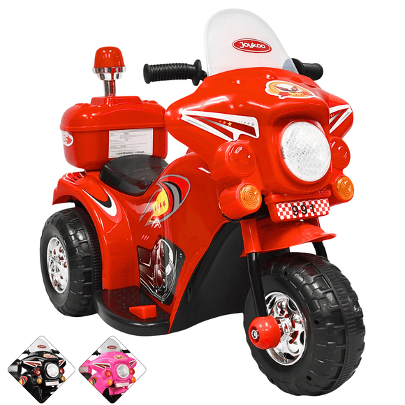 Moto Montable Eléctrica para Niños con Luces y Sonido Bateria Recargable de 6v - Rojo