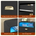 thumbnail image 6 of Nightstand with Charging Station and LED Lights, Modern Bedside Table W/3 Storage Drawers, Curved Profile Design, Classic Black, 6 of 6