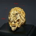 thumbnail image 2 of Lovelords Hot Sale Men's Ring 14K Yellow Gold Lion Head Rings For Men Male Punk Rock Animal Jewelry, 2 of 6