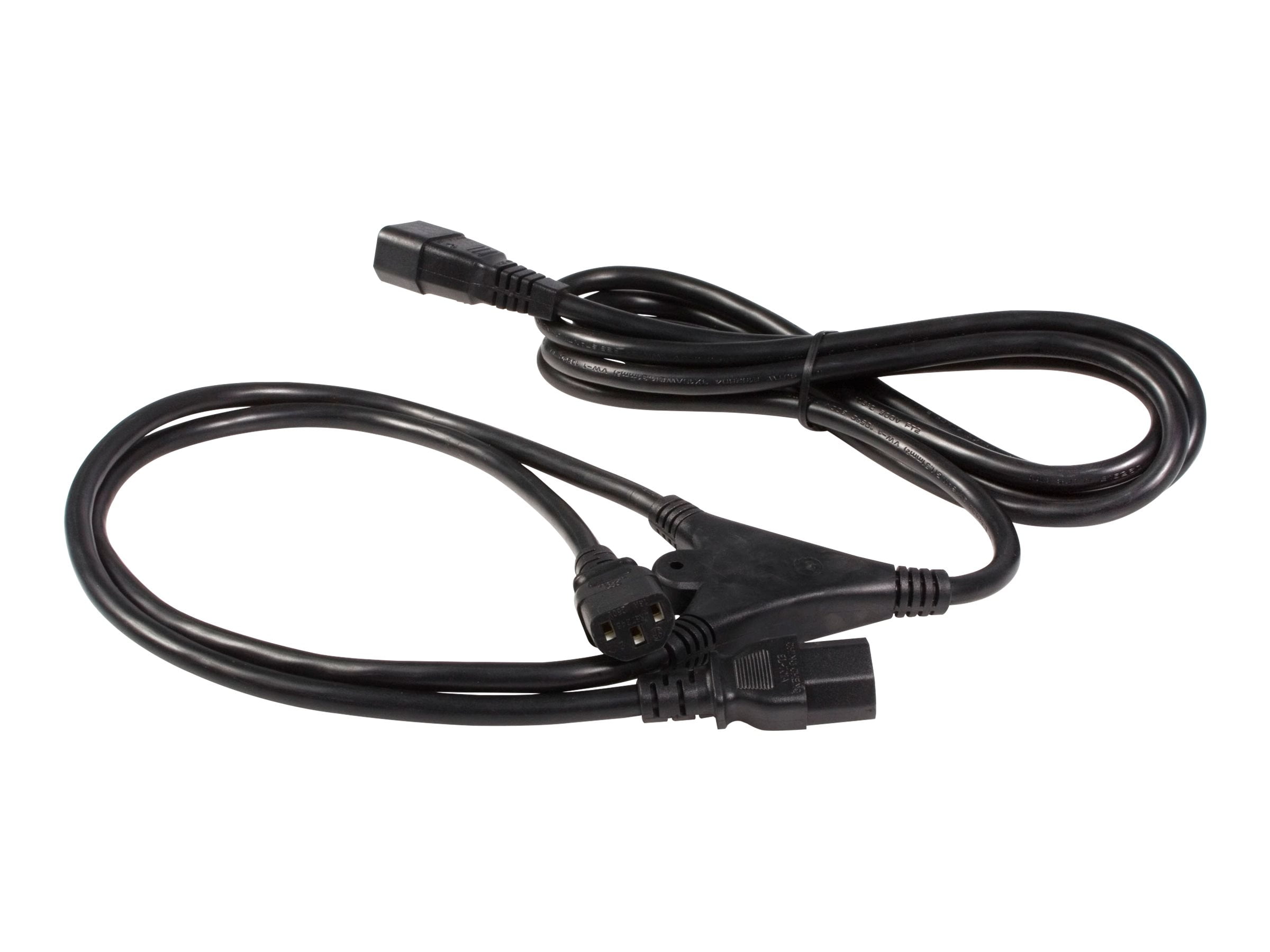 10 ft Computer Power Cord Splitter IEC320 C14 to 2x IEC320
