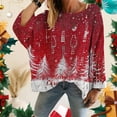 thumbnail image 1 of Chandails d'Automne et d'Hiver Grande Taille pour Femmes Chandails de Noël pour Femmes 2025 Col Rond Vacances d'Hiver Mignons Pulls Rouges G, 1 of 4