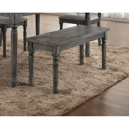 Best Master Furniture DEMI Weathered Gray Dining Bench (Best Way To Sell Antique Furniture)