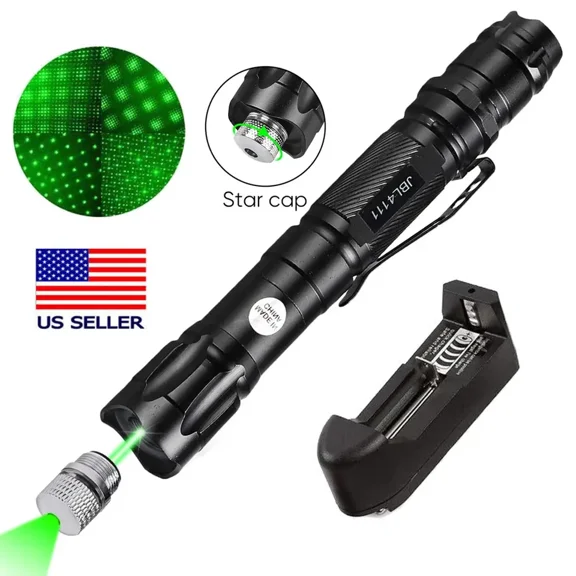 STARLIGHT- 6000Miles Green Laser Pointer Star Visible Beam Light Rechargeable Lazer Pen Us