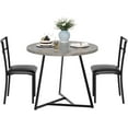 thumbnail image 6 of Dining Table for 2, Compact Round Kitchen Table Set with Chairs, Perfect for Small Spaces, Apartments, and Cozy Breakfast Nooks, 6 of 7