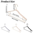 thumbnail image 3 of HCTSHG Heavy Duty Metal Hangers with Unique Hook Design Durable & Sturdy Coat Hangers Thick Withstands 25lbs Weight Smooth Powder Coated Finish Compact Shirt Hangers with Round Notches for Dress, 3 of 9