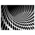 thumbnail image 2 of Vagues et Cercles Noir et Blanc - Impression sur Toile Abstraite, 2 of 3