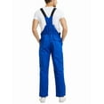 thumbnail image 6 of Toptie Men's Blue Bib Overall Mid-weight Coverall Big and Tall with Tool Pockets, Workwear Apparel, 6 of 10