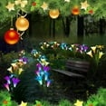 thumbnail image 5 of Solar Lights Outdoor Garden Decorative Flowers, Waterproof Solar Garden Lights, Multi-Color LED Solar Powered Landscape Lights for Yard Garden Patio-Blue&31.5inch, 5 of 9