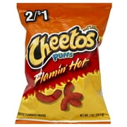 Cheetos Puffs Flamin Hot Cheese Flavored Snacks 1 Ounce