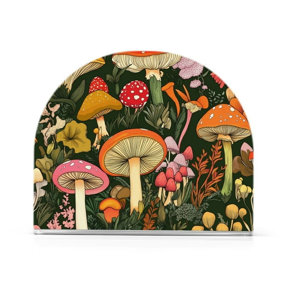 Yayeee Napkin Holder for Table Kitchen Paper Tissue Organization, Colorful Mushroom