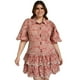 thumbnail image 1 of Vestido de algodón Tallas Extras, 296 rosa 38 L'ATISTE V-LAT-296-MAUVE, 1 of 6