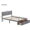 thumbnail image 7 of Full Wood Bed Frame with Sliding Storage Drawers Platform Bed with Large Storage Space, 7 of 7