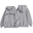 thumbnail image 4 of Hurxie Womens Cotton Hoodies Long Sleeve Sweatshirts Cute Lightweight Fall Winter Casual hooded Pullover Tops with Pocket, 4 of 6