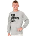 thumbnail image 4 of Best Grandpa Ever Grandfather Poppop Men's Big & Tall Long Sleeve Graphic Tee Brisco Brands 2X, 4 of 5