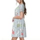 thumbnail image 2 of Disketp Bunny cartoon with easter para Vestido de Manga Corta para Mujeres, Vestidos de Verano para Mujeres, Casual y Holgado para la Playa, 2 of 6