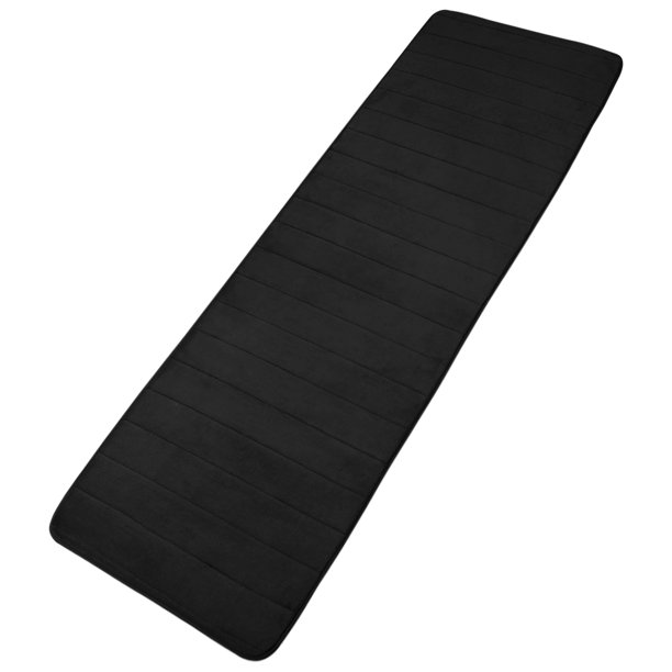 Antislip Memory Foam Bath Floor Mat Area Runner Rug Black 24" x 63
