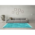 thumbnail image 3 of Ahgly Company Indoor Square Abstract Turquoise Blue Modern Area Rugs, 3' Square, 3 of 4