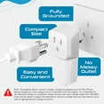thumbnail image 2 of Ceptics CT-16 Australia, China Travel Adapter Plug - Type I (3-Pack), 2 of 8