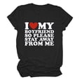 thumbnail image 2 of TIMIFIS T-Shirts de la Saint-Valentin pour Femmes, Manches Courtes, Col Rond, Mode, Imprimé Cœur d'Amour, 2 of 3