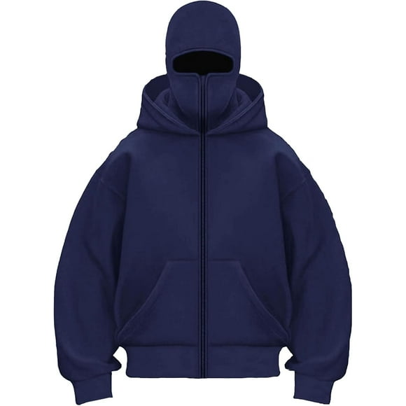 Unisex Shiesty Zip Up Hoodie for Men Women,Shiesty Sweatshirt with Built in Balaclava,Ninja Hoodies with Ski Mask