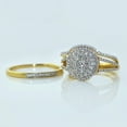thumbnail image 3 of DIASTAR JEWELS 3 Piece Round Cut Diamond Women Wedding Bridal Ring Set, Trio Bridal Set, 14K Yellow Gold Plated, 3 of 4