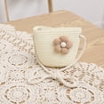 thumbnail image 5 of Zanarzt Girls Tea Party Hat Little Kids Girls Summer Straw Sun Hat Wide Brim Bowknot Floppy Beach Sun Hat and Straw Bag White,One Size, 5 of 6