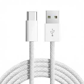 USB-A to USB-C Fast Charging Cable, 3.3 ft Nylon Braided USB Type-C Charger Cord, 3A High-Speed Charging & Data Sync for Samsung Galaxy, Google Pixel, iPad, iPhone 15/16 & USB-C Devices