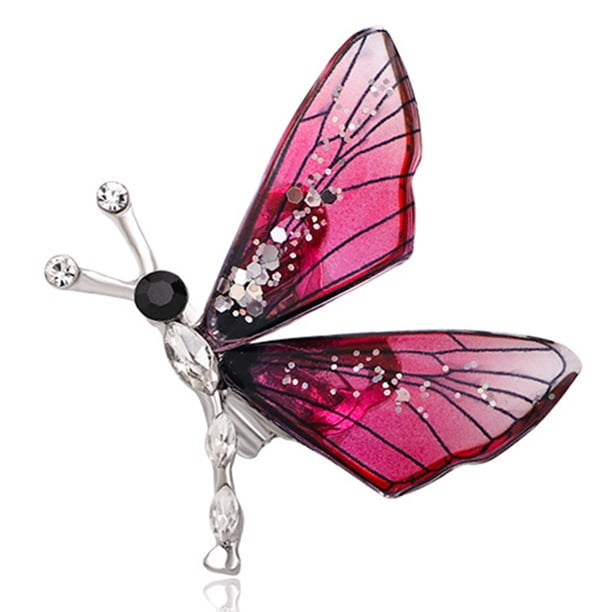 Broche de insecto pequeño y exquisito, ramillete de goteo de aceite Retro, broche de aleación de dia Eccomum YNCP6121/Morado
