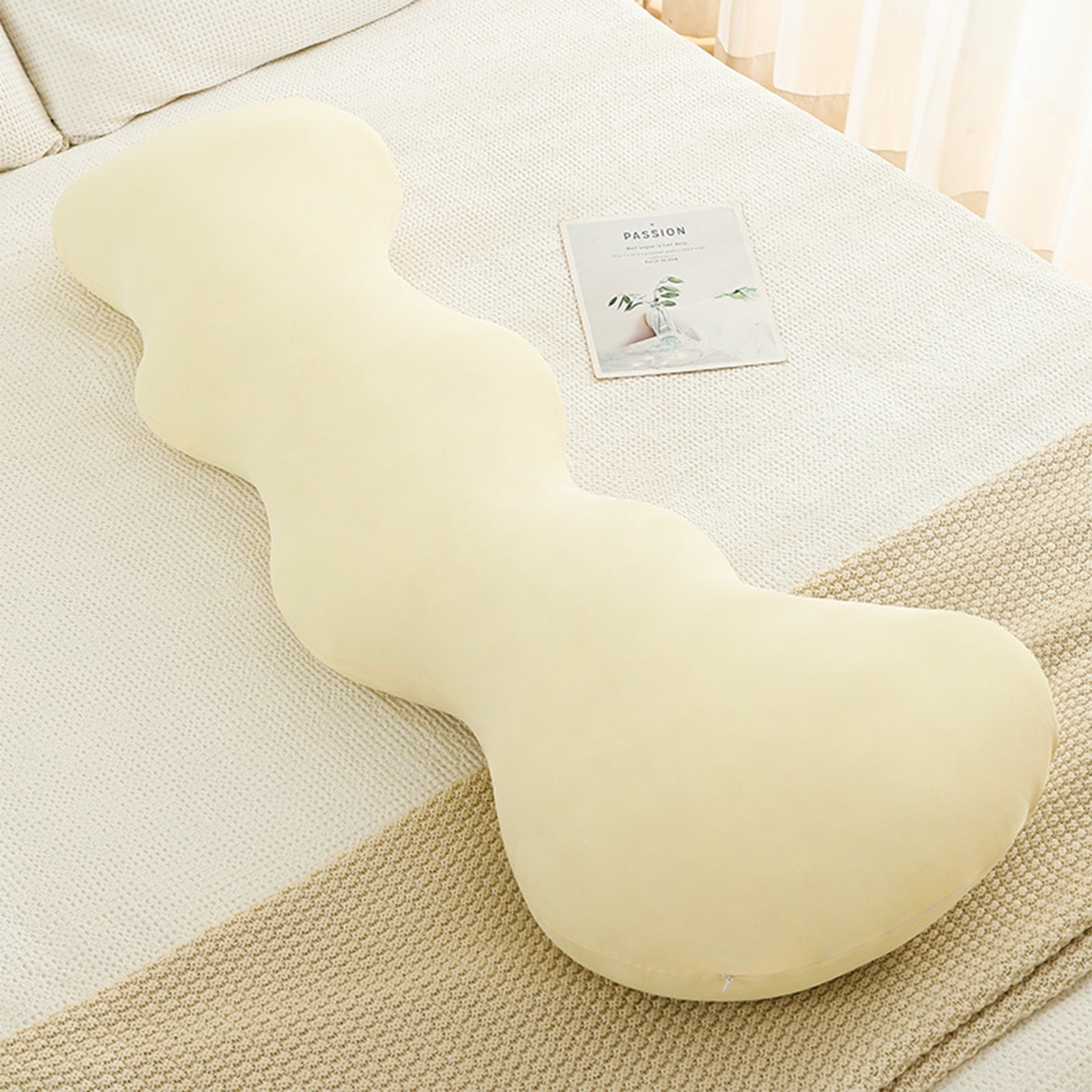 Cool Body Pillow for Adults 41.33In Shredded Foam Fill Soft Supportive Hotel Grade Pillow Back Side Stomach Sleeper Friendly for Bed Bedroom Home Sleep Daily Use Long Full Body Support Pillow