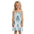 thumbnail image 3 of Ttyddzy Woman' Casual-Dresses Sleeveless Camisole A-Line Dress for 2Y-7-8Y，Blue Peony Pattern (2), 3 of 8