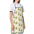 thumbnail image 3 of Naloa 1Pack Adjustable Bib Apron Waterdrop Resistant Cooking Kitchen Aprons for Women Men Chef, Avocado Work Out Print, 3 of 8