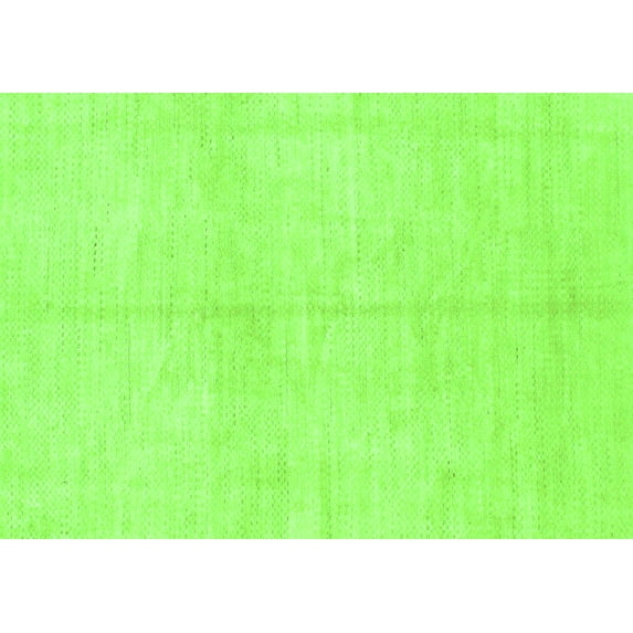 Ahgly Company Indoor Rectangle Solid Green Modern Area Rugs, 2' x 4'