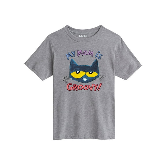 Pete The Cat - My Mom Is Groovy - Youth Short Sleeve Graphic T-Shirt