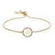 thumbnail image 1 of Fiudx Pulsera de 26 Letras con Forma de Disco y Corazón Color Melocotón para Mujer, 1 of 2