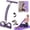 purple, variant on Pedal Resistance Band with Handles – Adjustable 50/75/100 lb Resistance, Full Body Workout for Beginners to Advanced, Home Gym Abs Arms Legs Yoga with 2 Handles + Door Anchor