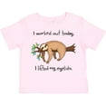 thumbnail image 3 of Inktastic I Worked Out Today. I Lifted My Eyelids- cute sloth on a branch Boys or Girls Toddler T-Shirt, 3 of 5