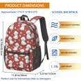 thumbnail image 3 of Bichon Frise and Dog Paw Print 17" School Backpacks for Teens,Waterproof Oxford Fabric,S-Shape Padded Straps for School,Travel,Hiking,Camping, 3 of 6