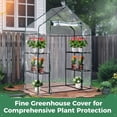 thumbnail image 3 of Cubierta de repuesto para invernadero con puerta enrollable con cremallera, 28,7 x 56,3 x 76,8 pulgadas, cubierta de invernadero de PVC para jardinería, plantas, protección contra heladas, a prueba de, 3 of 6